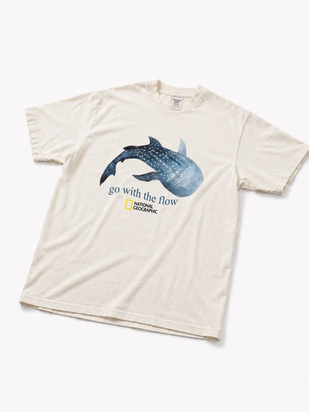 Gildan White Short Sleeve Tee with Orca Graphic - Picture 2 of 5